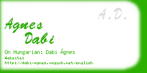 agnes dabi business card