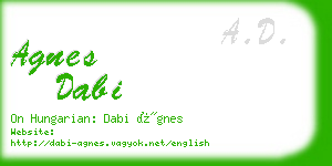 agnes dabi business card